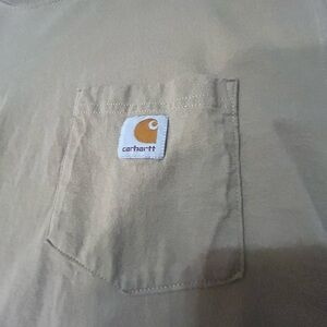 Carhartt Tan Pocket T-Shirt, men’s size Medium